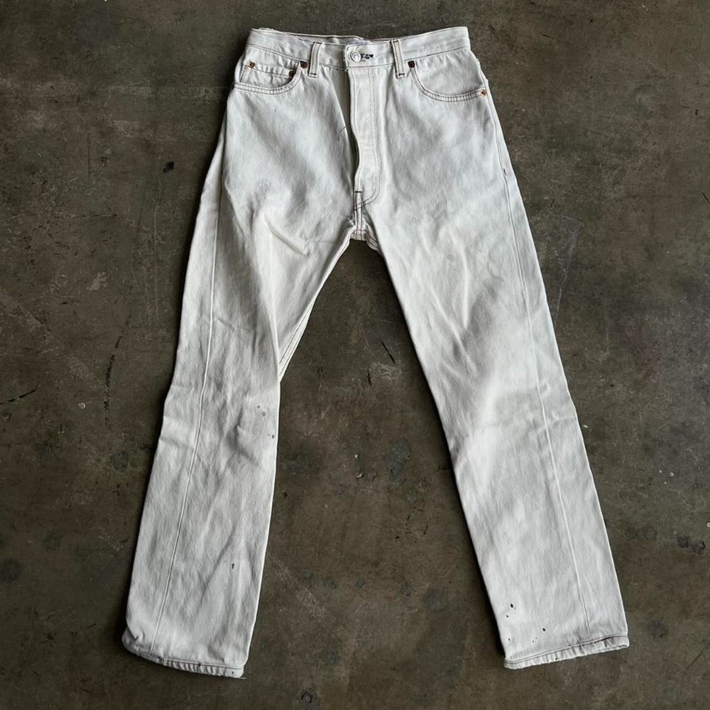 Vintage White Levi's x Redone